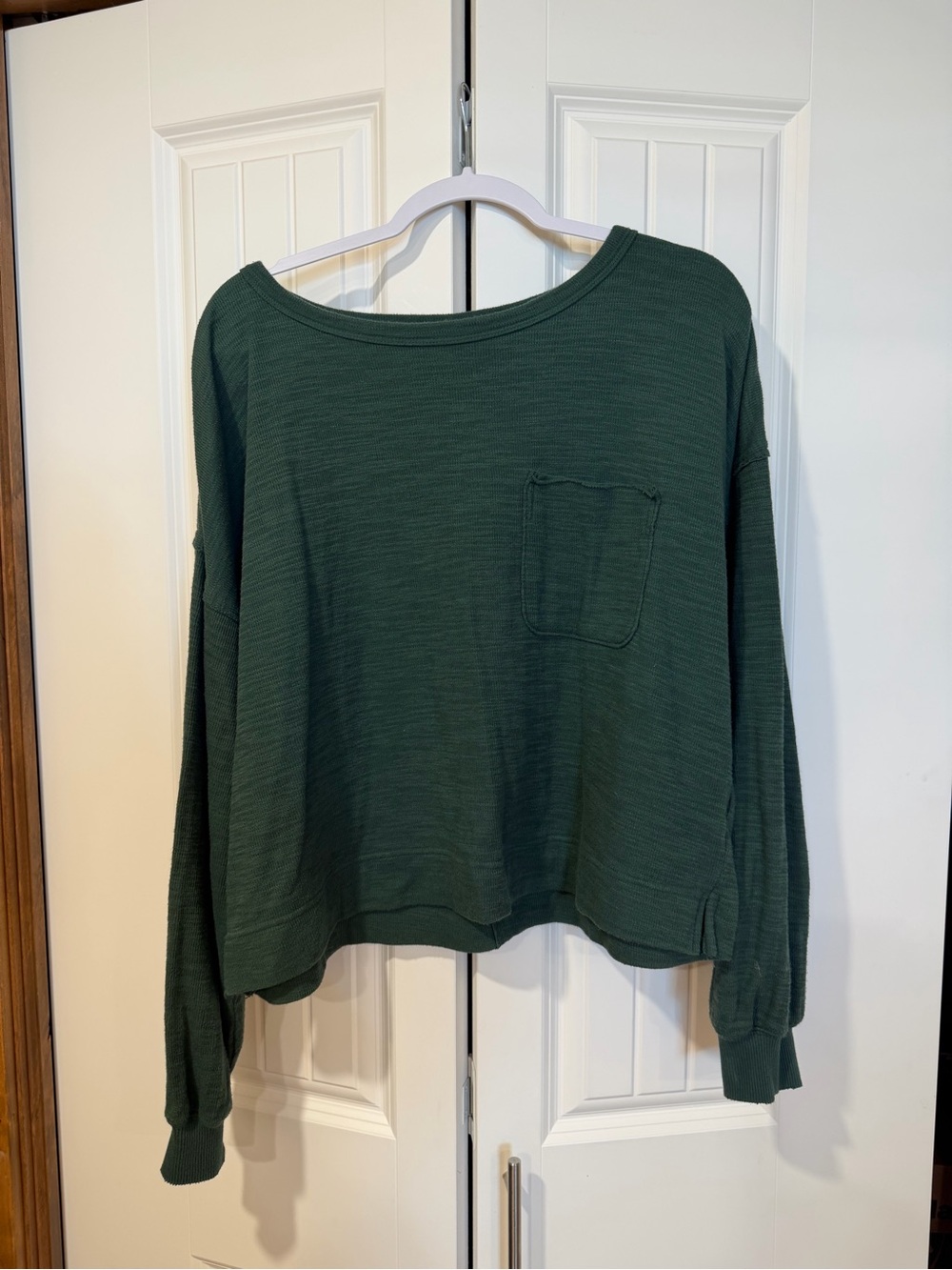 aerie Forest Green Pocket Sweatshirt